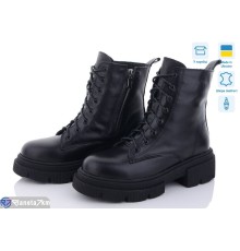 Черевики жіночі на зиму (8 пар р.36-40) чорний  "FOX"