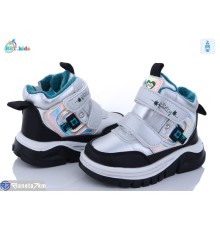 Черевики дитячі на зиму (8 пар р.24-29) срібний  "BBT"