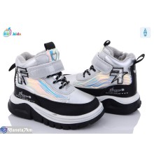 Черевики дитячі на зиму (8 пар р.24-29) срібний  "BBT"