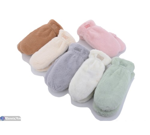 Рукавиці жіночі на зиму (12 шт. р.сетка 6,5-8,5) мікс  "RUBIBAS"