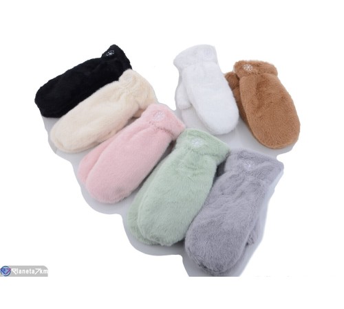 Рукавиці жіночі на зиму (12 шт. р.сетка 6,5-8,5) мікс  "RUBIBAS"