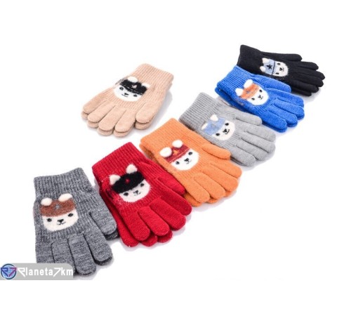 Рукавички дитячі на зиму (12 шт. р.сетка 3-5) мікс  "RUBIBAS"
