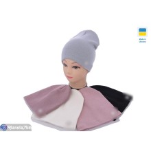 Шапка жіноча на зиму (5 шт. р.сетка 54-58) мікс  "Angell"