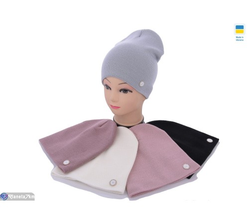 Шапка жіноча на зиму (5 шт. р.сетка 54-58) мікс  "Angell"