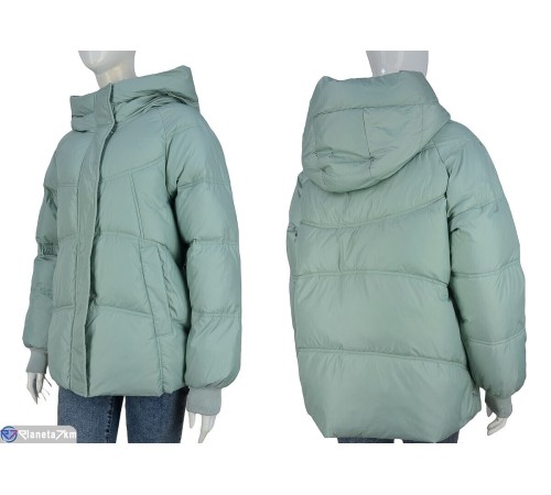 Куртка жіноча на зиму (5 шт. р.сетка S-2XL) зелений  "NORA"