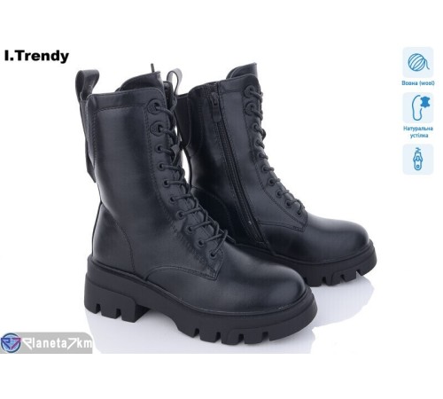Черевики жіночі на зиму (6 пар р.36-41) чорний "Trendy" Черевики жіночі на зиму (6 пар р.36-41) чорний "Trendy"