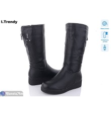 Чоботи жіночі на зиму (6 пар р.37-42) чорний  "Trendy"