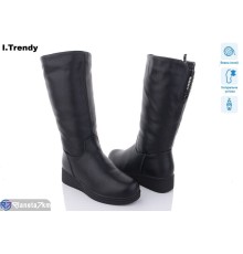 Чоботи жіночі на зиму (6 пар р.37-42) чорний  "Trendy"