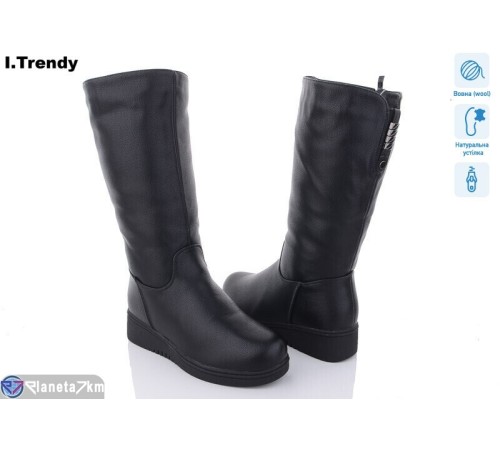 Чоботи жіночі на зиму (6 пар р.37-42) чорний  "Trendy"