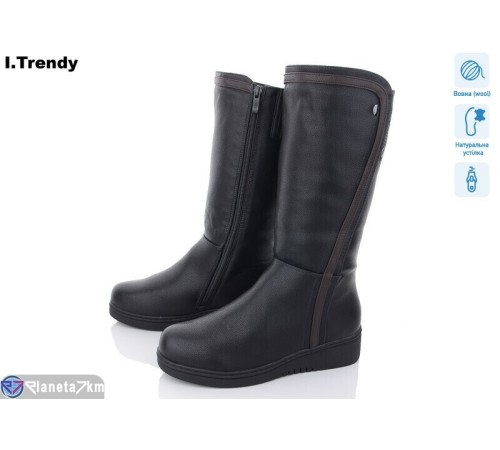 Чоботи жіночі на зиму (6 пар р.37-42) чорний  "Trendy"