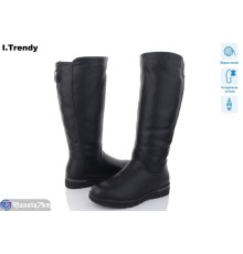 Чоботи жіночі на зиму (6 пар р.37-42) чорний  "Trendy"