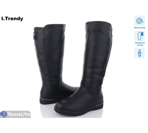 Чоботи жіночі на зиму (6 пар р.37-42) чорний  "Trendy" Чоботи жіночі на зиму (6 пар р.37-42) чорний  "Trendy"