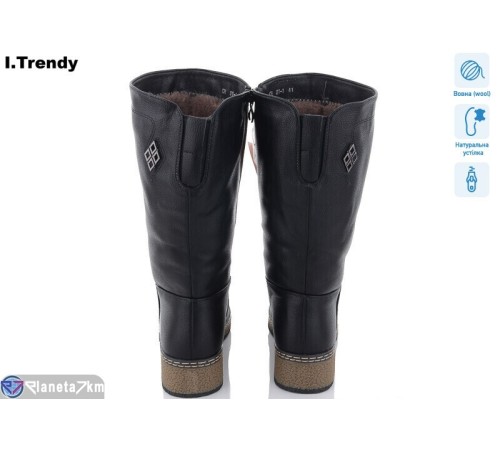 Чоботи жіночі на зиму (6 пар р.41-43) чорний  "Trendy"