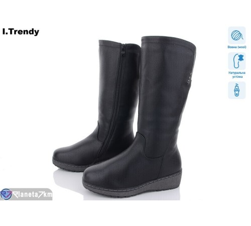 Черевики жіночі на зиму (6 пар р.37-42) чорний "Trendy" Черевики жіночі на зиму (6 пар р.37-42) чорний "Trendy"