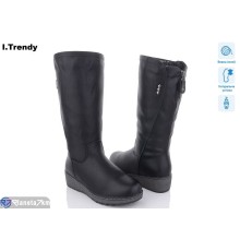 Черевики жіночі на зиму (6 пар р.37-42) чорний  "Trendy"