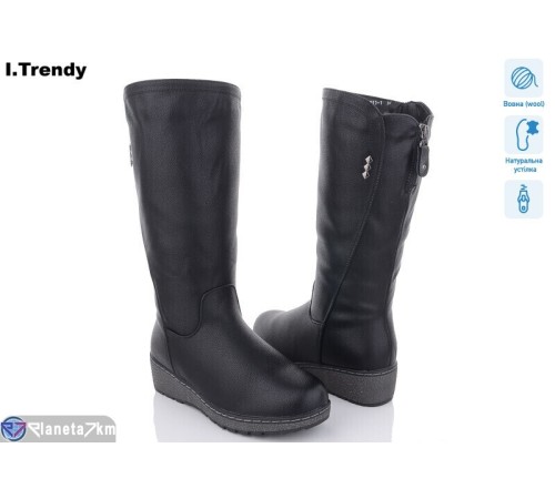 Черевики жіночі на зиму (6 пар р.37-42) чорний "Trendy" Черевики жіночі на зиму (6 пар р.37-42) чорний "Trendy"
