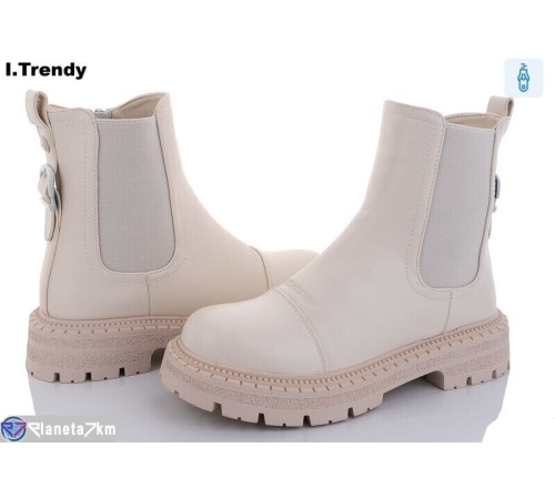 Черевики жіночі на зиму (6 пар р.36-41) бежевий  "Trendy"