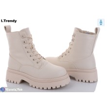 Черевики жіночі на зиму (6 пар р.36-41) бежевий  "Trendy"