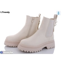 Черевики жіночі на зиму (6 пар р.36-41) бежевий  "Trendy"