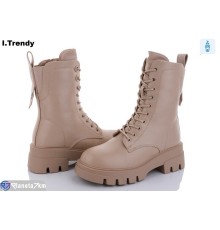 Черевики жіночі на зиму (6 пар р.36-41) коричневий  "Trendy"