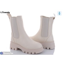 Черевики жіночі на зиму (6 пар р.36-41) бежевий  "Trendy"