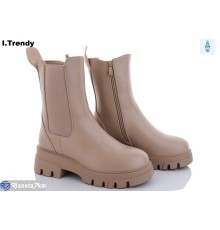 Черевики жіночі на зиму (6 пар р.36-41) коричневий  "Trendy"