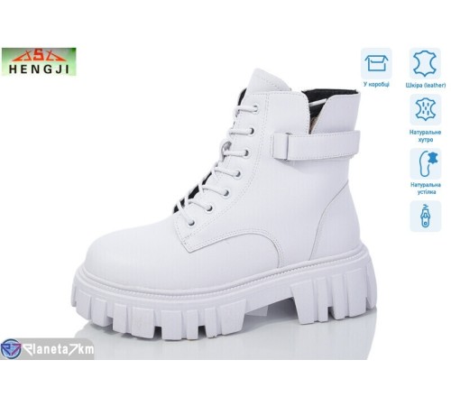 Черевики жіночі на зиму (6 пар р.36-41) білий  "HENGJI-ELENA"