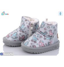 Дитячі Уггі на зиму (8 пар р.21-26) срібний  "BBT"