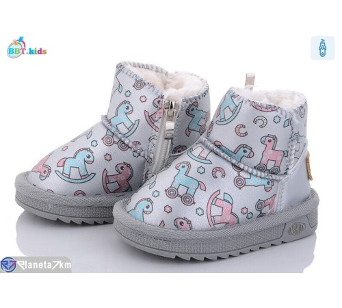 Дитячі Уггі на зиму (8 пар р.21-26) срібний  "BBT"