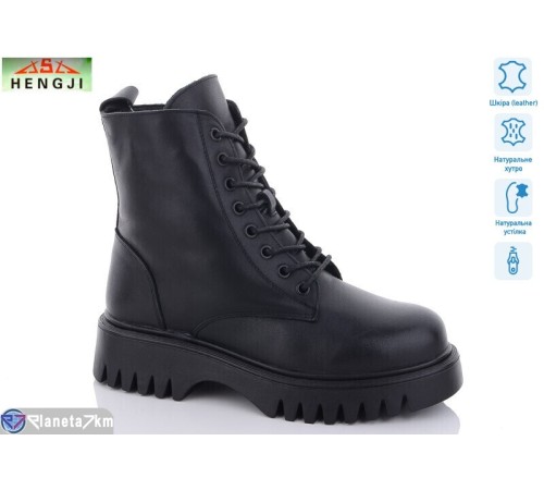 Черевики жіночі на зиму (6 пар р.36-41) чорний  "HENGJI-ELENA"