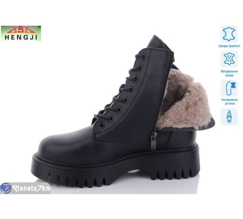 Черевики жіночі на зиму (6 пар р.36-41) чорний  "HENGJI-ELENA"