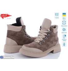 Черевики жіночі на зиму (6 пар р.36-40) коричневий  "ARTO"