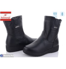 Черевики жіночі на зиму (8 пар р.37-42) чорний  "Saimaoji"