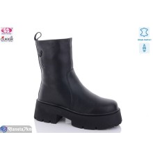 Черевики жіночі на зиму (8 пар р.36-41) чорний  "Gukkcr"