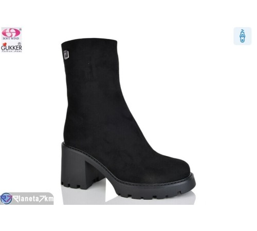 Черевики жіночі на зиму (8 пар р.36-41) чорний  "Gukkcr"