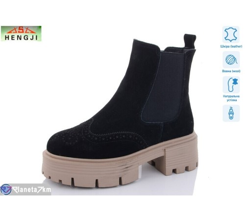 Черевики жіночі на зиму (6 пар р.36-41) чорний  "HENGJI-ELENA"