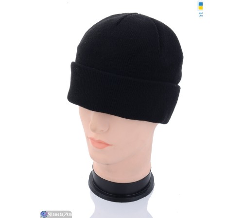 Шапка чоловіча на зиму (5 шт. р.сетка 56-62) чорний  "Angell"