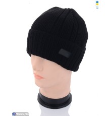 Шапка чоловіча на зиму (5 шт. р.сетка 56-62) чорний  "Angell"
