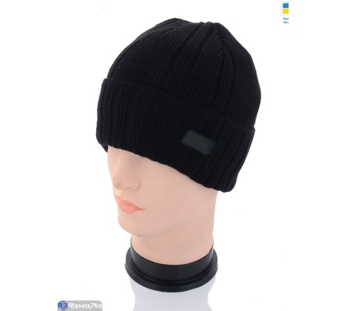 Шапка чоловіча на зиму (5 шт. р.сетка 56-62) чорний  "Angell"