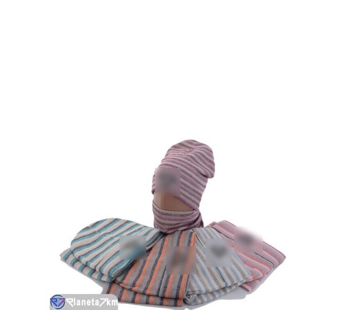 Шапка жіноча на зиму (5 шт. р.сетка 48-50) мікс  "DOMINGO"