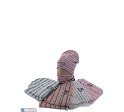 Шапка жіноча на зиму (5 шт. р.сетка 48-50) мікс  "DOMINGO"