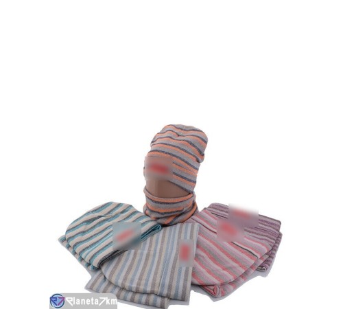 Шапка жіноча на зиму (5 шт. р.сетка 48-50) мікс  "DOMINGO"