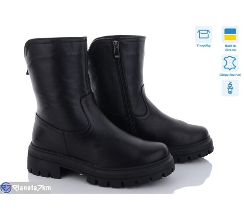 Черевики жіночі на зиму (6 пар р.38-43) чорний  "LISA"