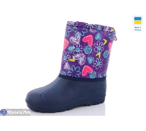 Дитячі чоботи з піни на зиму (8 пар р.30-37) синій  "KaPira"