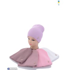 Шапка жіноча на зиму (5 шт. р.сетка 54-58) мікс  "Angell"