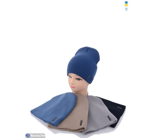 Шапка жіноча на зиму (5 шт. р.сетка 54-58) мікс  "Angell"