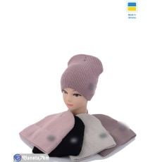 Шапка жіноча на зиму (5 шт. р.сетка 56-60) мікс  "Angell"