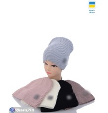 Шапка жіноча на зиму (5 шт. р.сетка 56-60) мікс  "Angell"