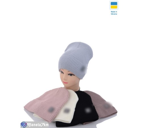 Шапка жіноча на зиму (5 шт. р.сетка 56-60) мікс  "Angell"