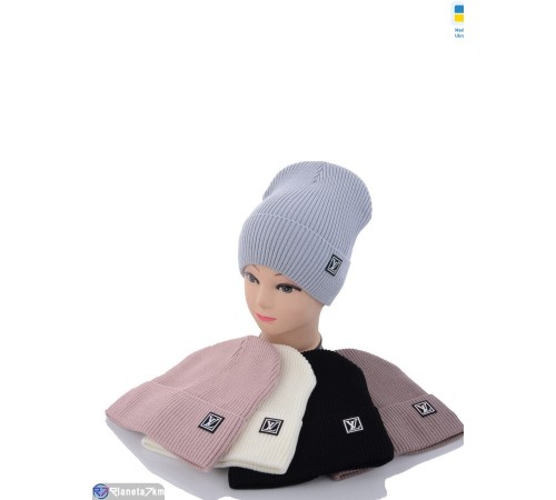 Шапка жіноча на зиму (5 шт. р.сетка 56-60) мікс  "Angell"